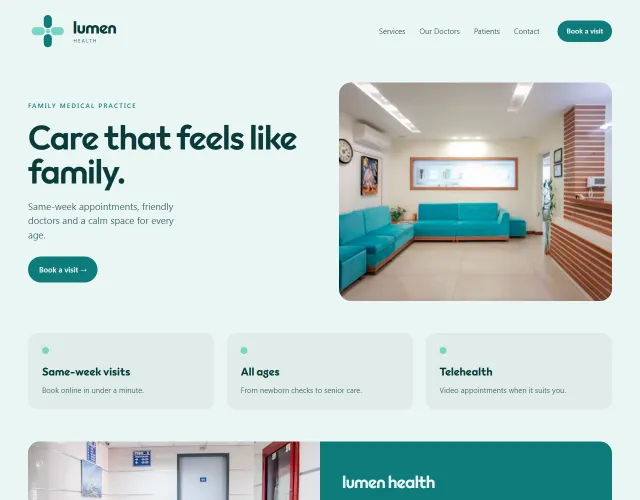lumen health website concept